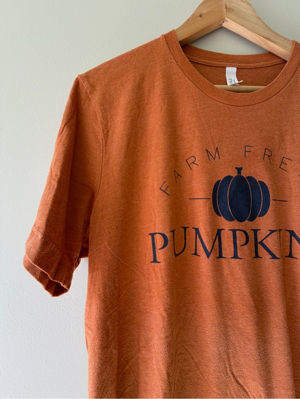 Bella Canvas Orange "Farm Fresh Pumpkins" Short Sleeve Tee - Picture 3 of 5